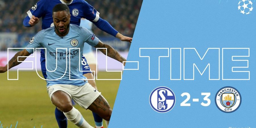 Liga Champions - Hajar Schalke 04, Man City Comeback dengan 10 Orang