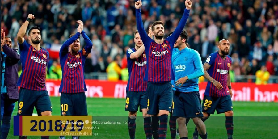 Tawa Beruntun Barcelona saat El Clasico di Kandang Real Madrid