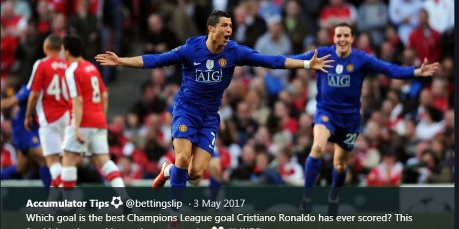 Ketika Tendangan Roket Cristiano Ronaldo Menggebrak Emirates Stadium