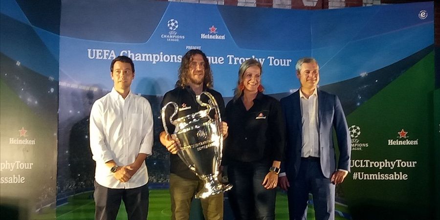 Bersama Carles Puyol, Trofi Liga Champions Mampir ke Indonesia
