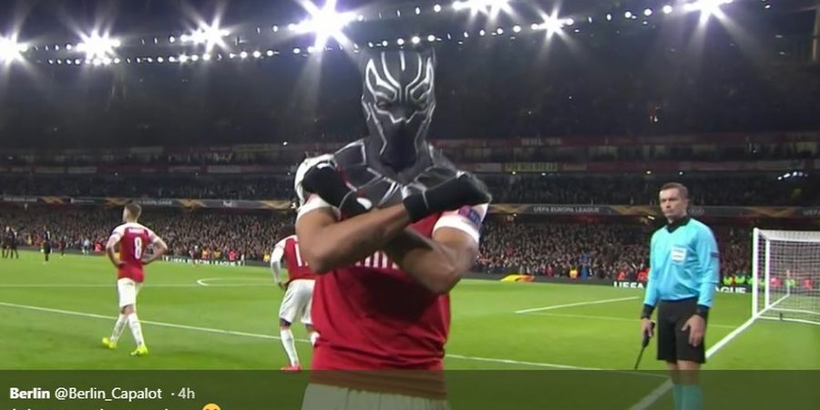 Aubameyang 'Wakanda Forever' Bareng Bintang Film Black Panther