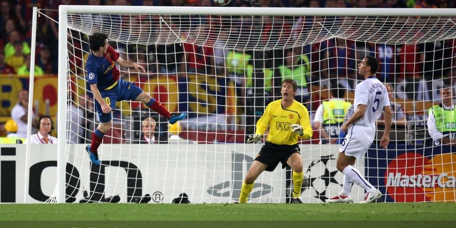 Manchester United Vs Barcelona, Drama Sepatu Copot dan Gol Langka Messi
