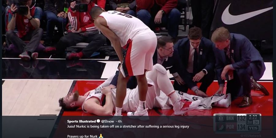 Jusuf Nurkic Cedera Parah, Para Pemain NBA Kirim Ucapan Cepat Sembuh