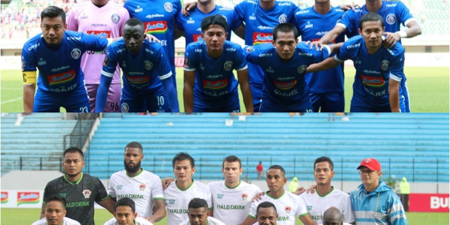 Susunan Pemain Kalteng Putra Vs Arema FC di Semifinal Leg Kedua Piala Presiden 2019