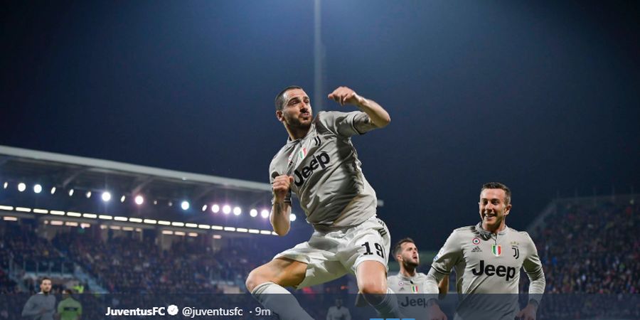 Sundulan Bonucci Bawa Juventus Sementara Unggul 1-0 atas Cagliari