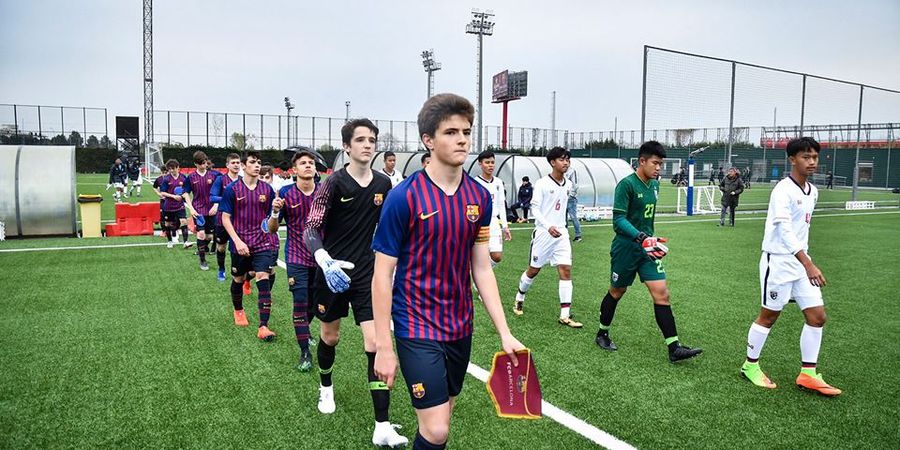 Persiapan Piala AFF U-15 2019, Thailand Dibantai Tim Muda Barcelona