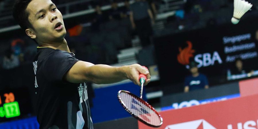 Hasil Singapore Open 2019 - Anthony Ginting ke Semifinal Usai Singkirkan Chen Long