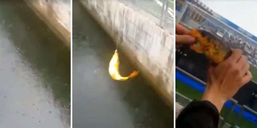VIDEO - Mantap! Ada Spot Mancing Ikan di Dalam Stadion Klub Serie A