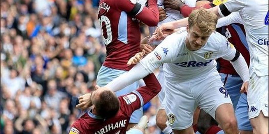 VIDEO - Aston Villa Vs Leeds Dihiasi 2 Gol Kontroversial dan Baku Hantam