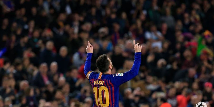 VIDEO - Gol Cerdik Messi Bikin Barcelona Juara Liga Spanyol