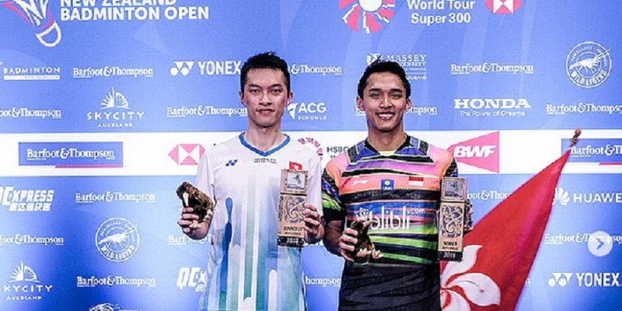 Update Peringkat BWF - Juara New Zealand Open 2019, Jonatan Christie Tembus 8 Besar Dunia