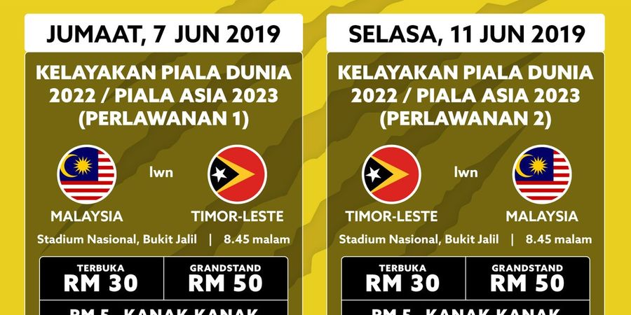 Jelang Laga Melawan Timor Leste, Malaysia Adakan Promo Tiket