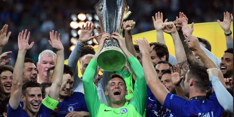 Chelsea Juara Liga Europa, Kiper Ketiga Lakukan Aksi 'Menggelikan' Mirip John Terry