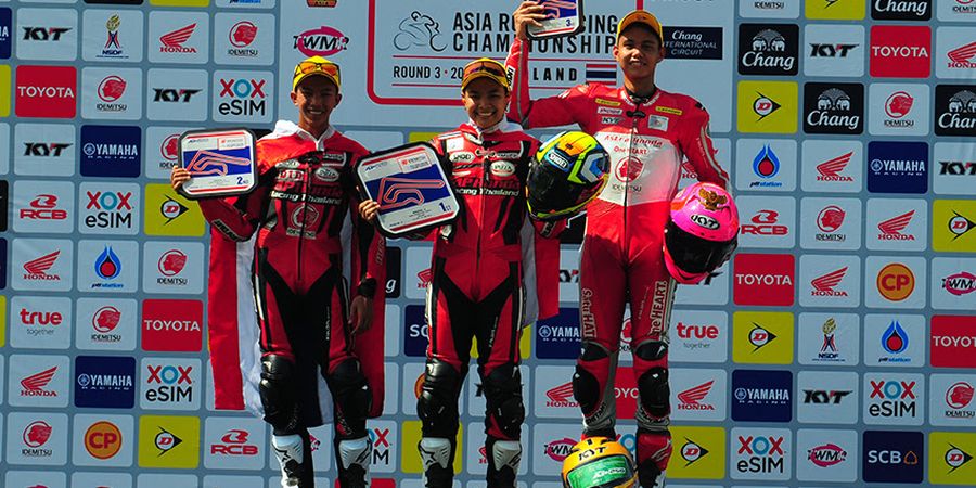Pembalap Indonesia Naik Podium pada Balapan Pertama ARRC di Thailand