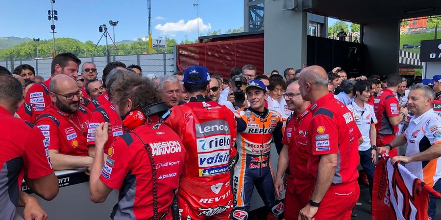 Hasil MotoGP Italia 2019 - Gagal Hat-trick, Marc Marquez Tetap Bahagia Penuhi Target