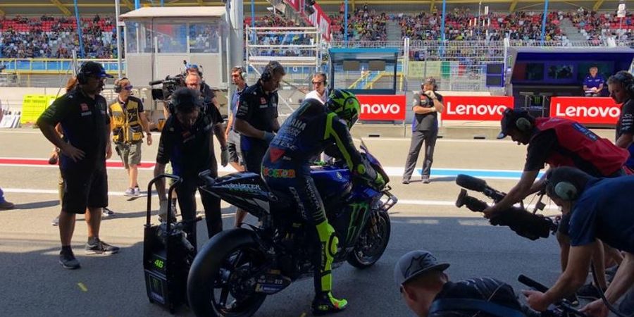 Tersendat pada Hari Kesatu MotoGP Belanda 2019, Valentino Rossi Kecewa