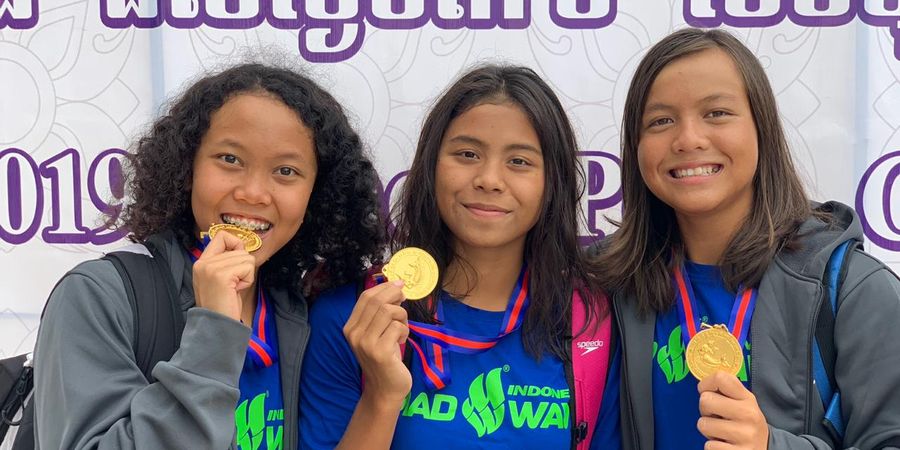 Indonesia Sabet 3 Medali Emas dari Turnamen Renang di Kamboja