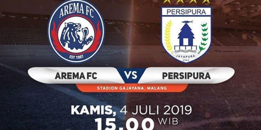 Link Live Streaming Arema FC Vs Persipura Jayapura, Pekan Ketujuh Liga 1 2019