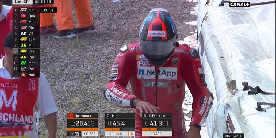 UPDATE - Kondisi Danilo Petrucci Setelah Crash Besar di Kualifikasi MotoGP Jerman
