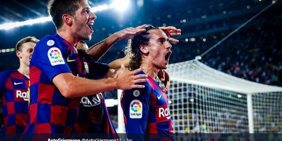 VIDEO - Sepakan Lengkung ala Lionel Messi Dijiplak Griezmann