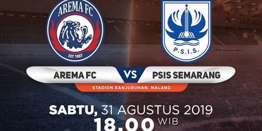 Link Live Streaming Arema FC Vs PSIS Semarang, Duel Pekan ke-17 Liga 1 2019
