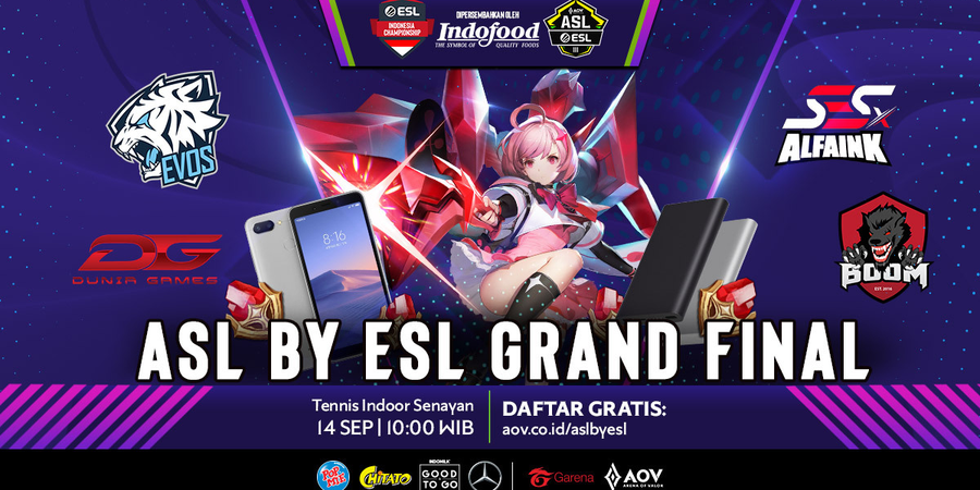 Ada Skin Ultimate Violet Gratis, ASL Store, dan Penampilan Idol Grup AOV di Grand Final ASL by ESL Season 3 Di Tennis Indoor