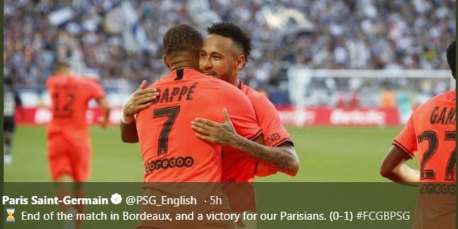 Hasil Lengkap Liga Prancis - Neymar Jadi Pahlawan Lagi, PSG di Puncak