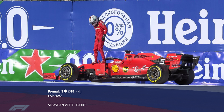 F1 GP Rusia 2019 - Sebastian Vettel Enggan Bahas Strategi Ferrari