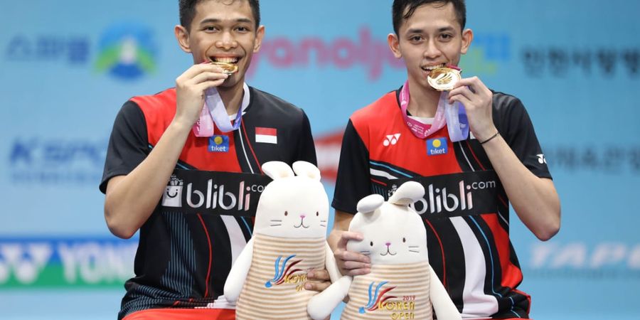 Gagal Bawa Pulang Gelar Juara, Intanon Minta Maaf ke Fajar Alfian