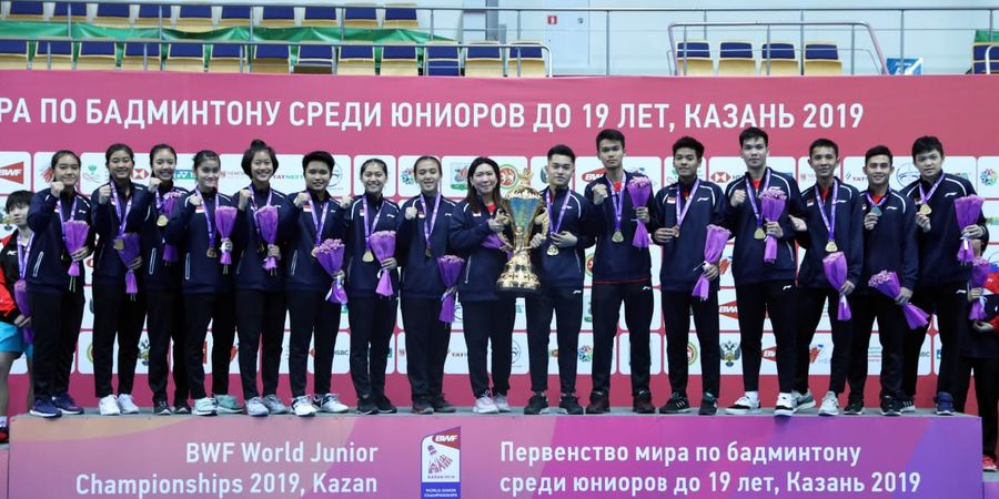 Kejuaraan Dunia Junior 2019 - Tumbangkan China, Indonesia Raih Piala Suhandinata untuk Pertama Kali