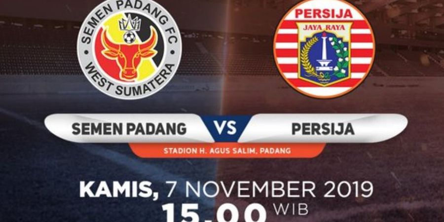 Link Live Streaming Semen Padang Vs Persija Jakarta, Liga 1 2019 Pekan Ke-27