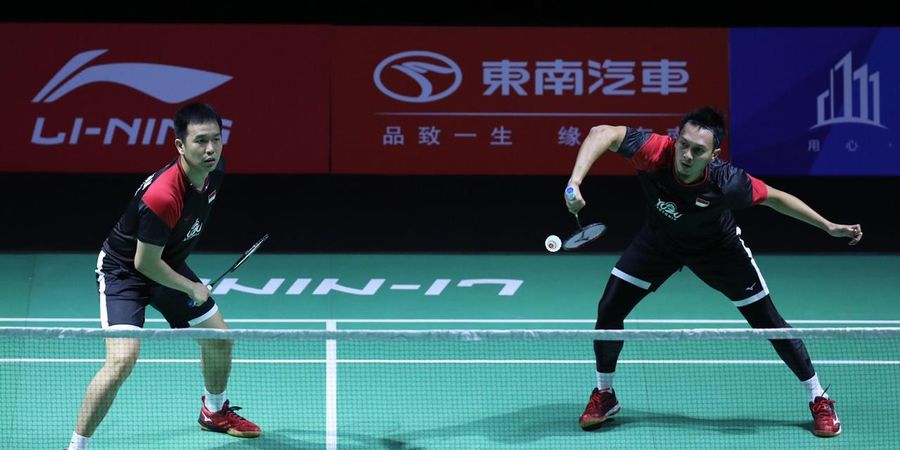 Fuzhou China Open 2019 - Perdana Lakoni Laga sampai Skor Akhir, Ahsan Mengaku Pasrah