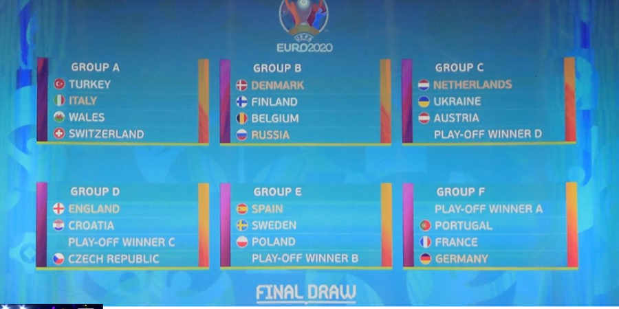 UEFA Tegaskan Euro 2020 Tetap Digelar di 12 Kota, Jadwal Juga Tak Berubah