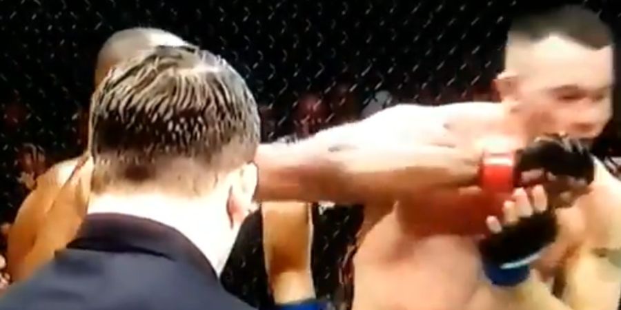VIDEO - UFC 245: Pukulan Keras Kamaru Usman yang Patahkan Rahang Suporter Donald Trump