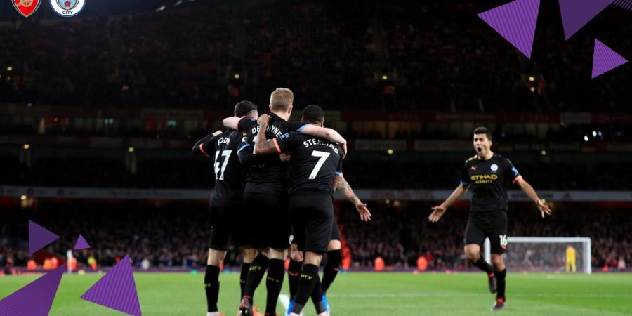 Hasil Liga Inggris - Diwarnai Gol Cepat Menit ke-2, Man City Babat Arsenal di Kandang