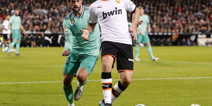 Jual-Beli Serangan, Valencia Vs Real Madrid Tanpa Gol di Babak I