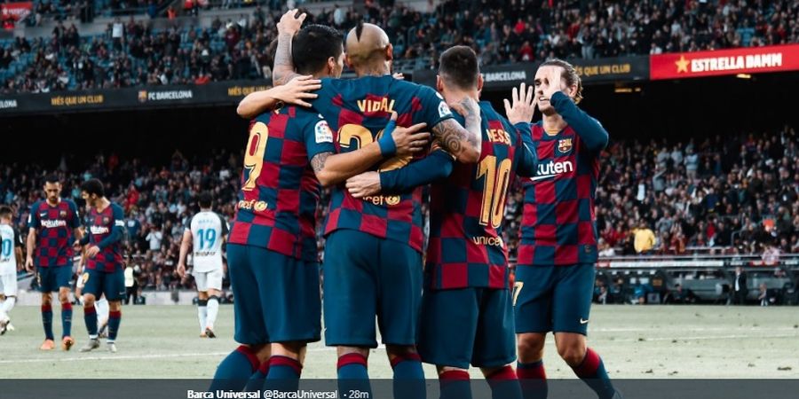 Hasil Liga Spanyol - Suarez Hat-trick Assist, Barcelona Menang Telak di Kandang