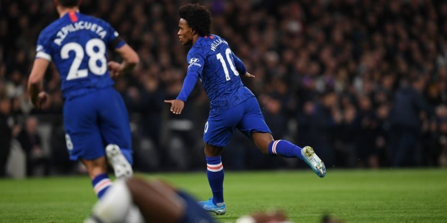 Tottenham Vs Chelsea - Brace Willian Bawa The Blues Unggul di Babak I