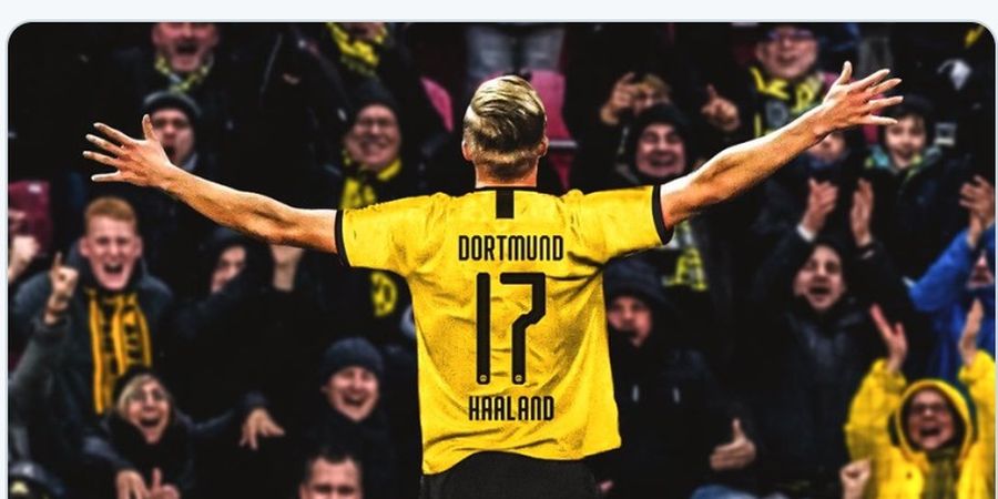 Erling Braut Haaland Pakai Nomornya Pierre-Emerick Aubameyang di Borussia Dortmund