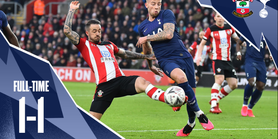 Hasil Babak IV Piala FA - Ditahan Southampton, Tottenham Harus Lewati Laga Ulang Lagi