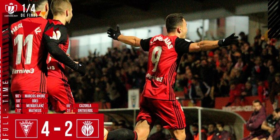 Hasil Copa del Rey, Villarreal Rontok, Korban Ke-3 Mirandes Si Pembunuh Raksasa