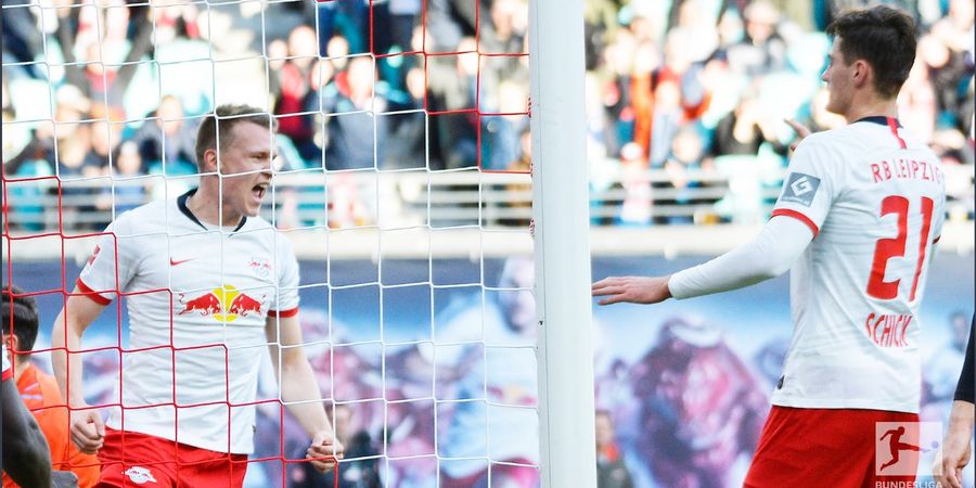 Hasil Lengkap Bundesliga - Menang Lagi Setelah 1 Bulan, RB Leipzig ke Puncak Klasemen