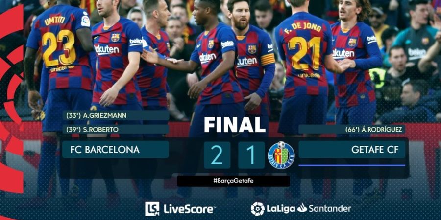 Hasil Liga Spanyol - Menang, Barcelona Tempel Ketat Jumlah Poin Real Madrid