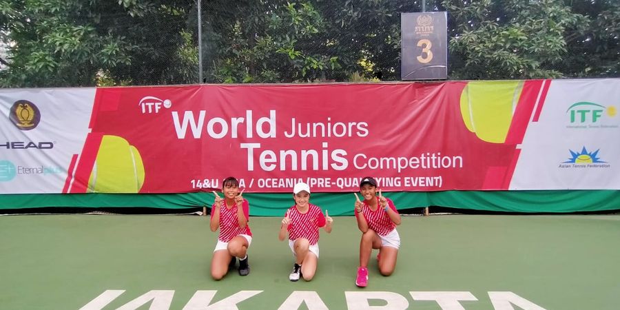 Kalahkan Singapura, Hasil Tim Tenis Putri Junior Indonesia Sempurna