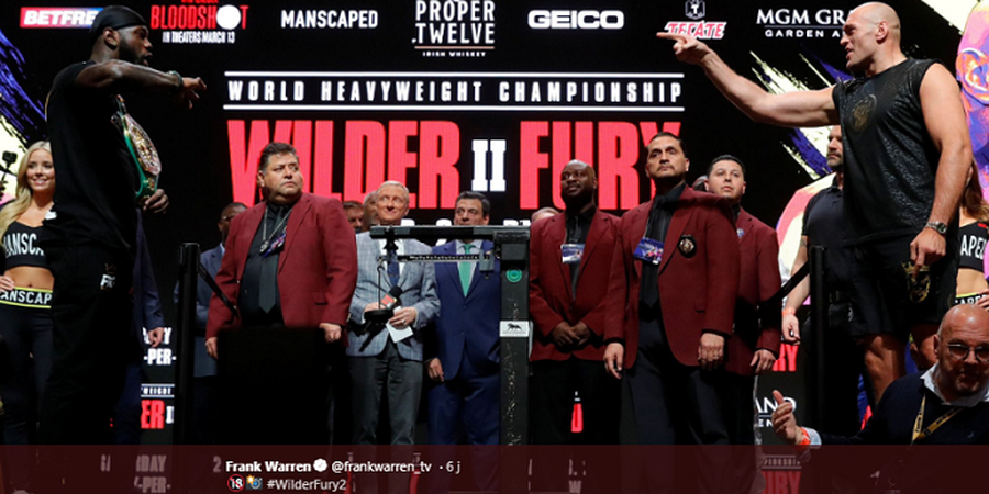 Link Live Streaming Deontay Wilder vs Tyson Fury II - Tensi Tinggi Siap Menanti