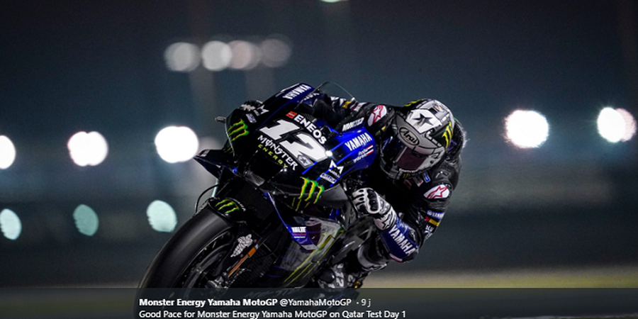 Hasil Tes Pramusim MotoGP 2020 Qatar - Vinales Tercepat, Rossi di Luar 10 Besar