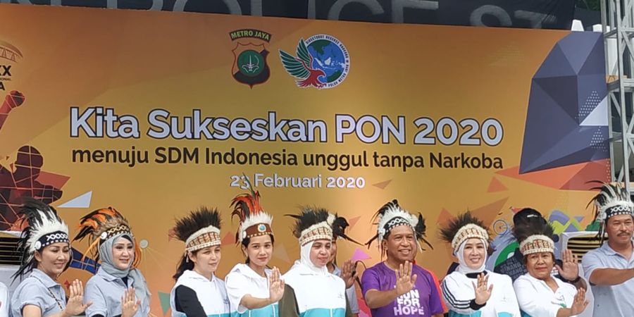 Kemenpora dan Polda Metro Jaya Kampanye Gelaran PON 2020 di Papua