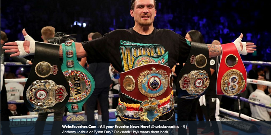 Oleksandr Usyk ke Anthony Joshua: Lawan Saya atau Tanggalkan Gelar Juara