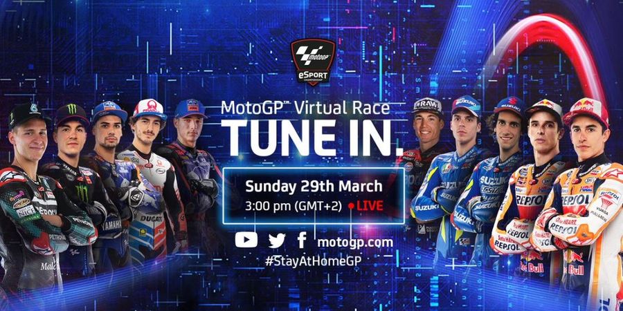 Link Live Streaming MotoGP Virtual 2020 - Marquez Antusias, Rossi Mundur