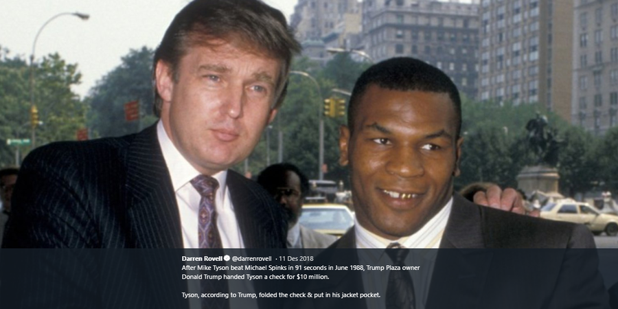 Cerita Perselisihan Mike Tyson dan Donald Trump karena Perselingkuhan